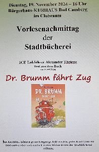 Buchcover Dr. Brumm in einer roten Diesellok